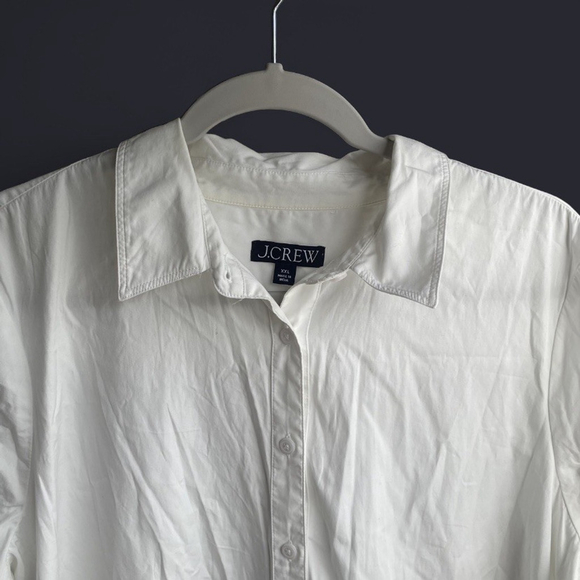 J.Crew Amelia Shirtdress 100% Organic Cotton Poplin With Ruffles Women’s XXL - Picture 6 of 9